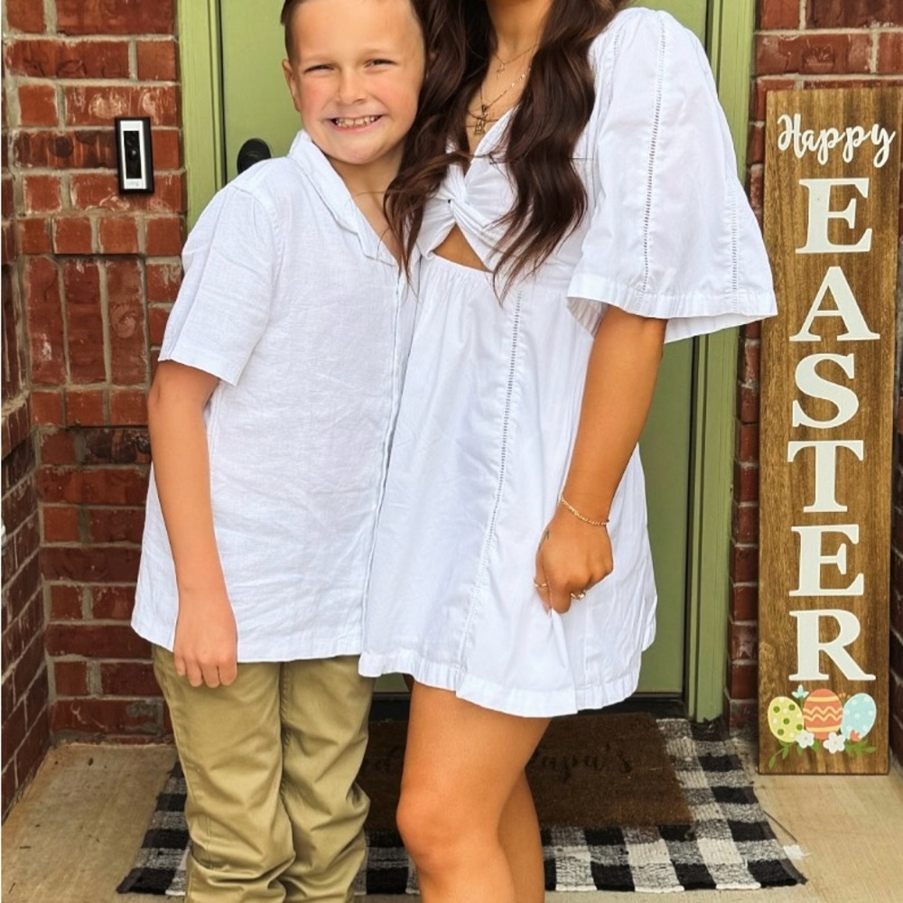 Abercrombie & Fitch White Button Down Dress